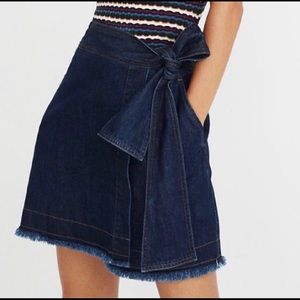 Madewell x Karen Walker denim wrap skirt